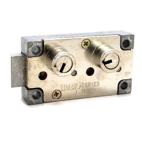 Bulls Eye Safe Deposit Locks Replaces Ilco 98, Guard, Nickel, Left Hand B440-NI-98-LH - main